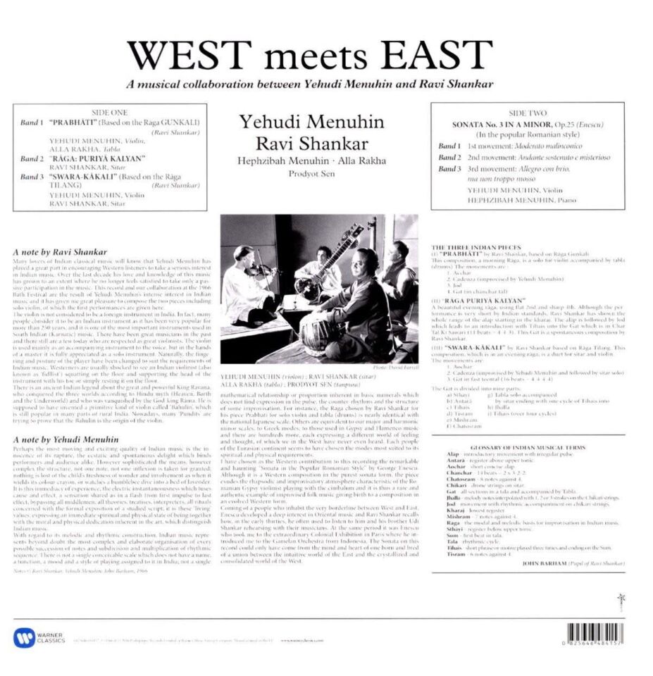 Yehudi Menuhin And  Ravi Shankar West Meets East 33'lük Plak