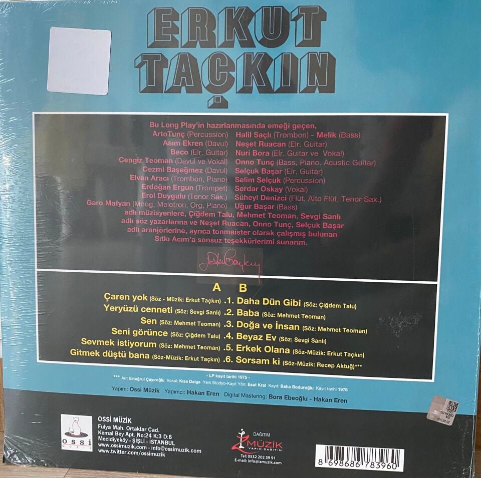 Erkut Taçkın - Erkut Taçkın Plak