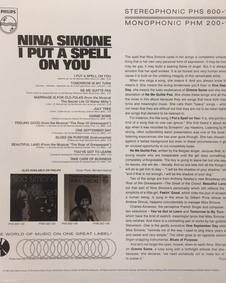 Nina Simone - I Put A Spell On You 33'lük Plak