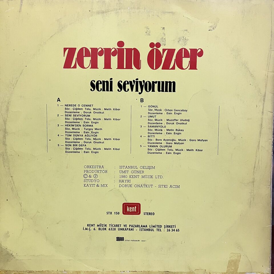 ZERRİN ÖZER -  SENİ SEVİYORUM