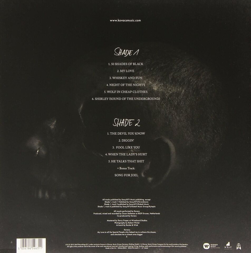 Kovacs- Shades of Black 33'lük Plak