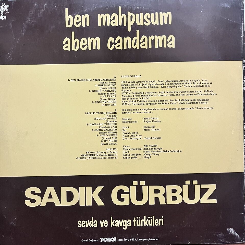 Sadık Gürbüz – Ben Mahpusum Abem Candarma