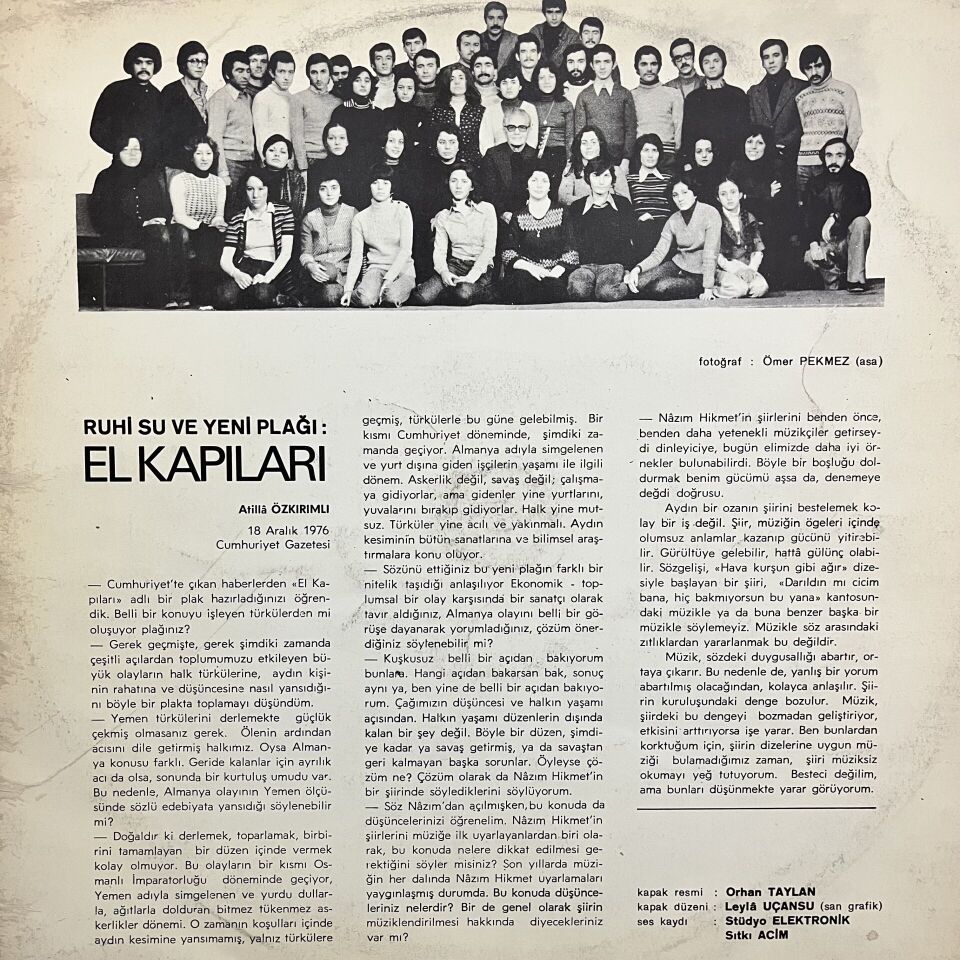 Ruhi Su, Sümeyra Çakır Ve Dostlar Korosu – El Kapıları