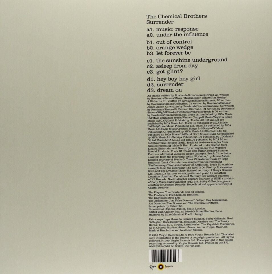 The Chemical Brothers - Surrender 2'li Plak