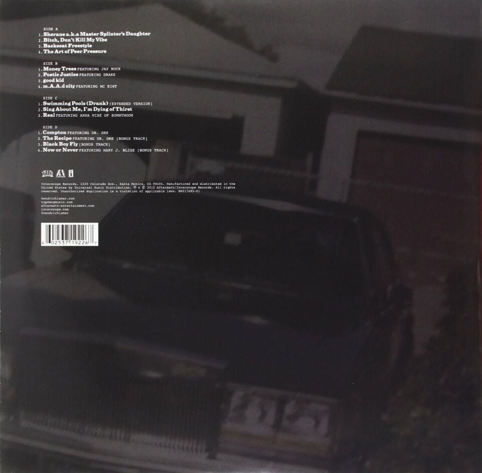 Kendrick Lamar - Good Kid, M.A.A.D. City (2 Plak)