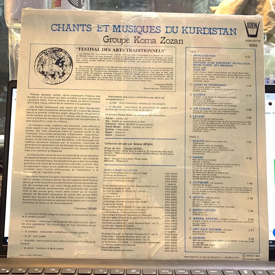 Groupe Koma Zozan –Chants Et Musiques Du Kurdistan