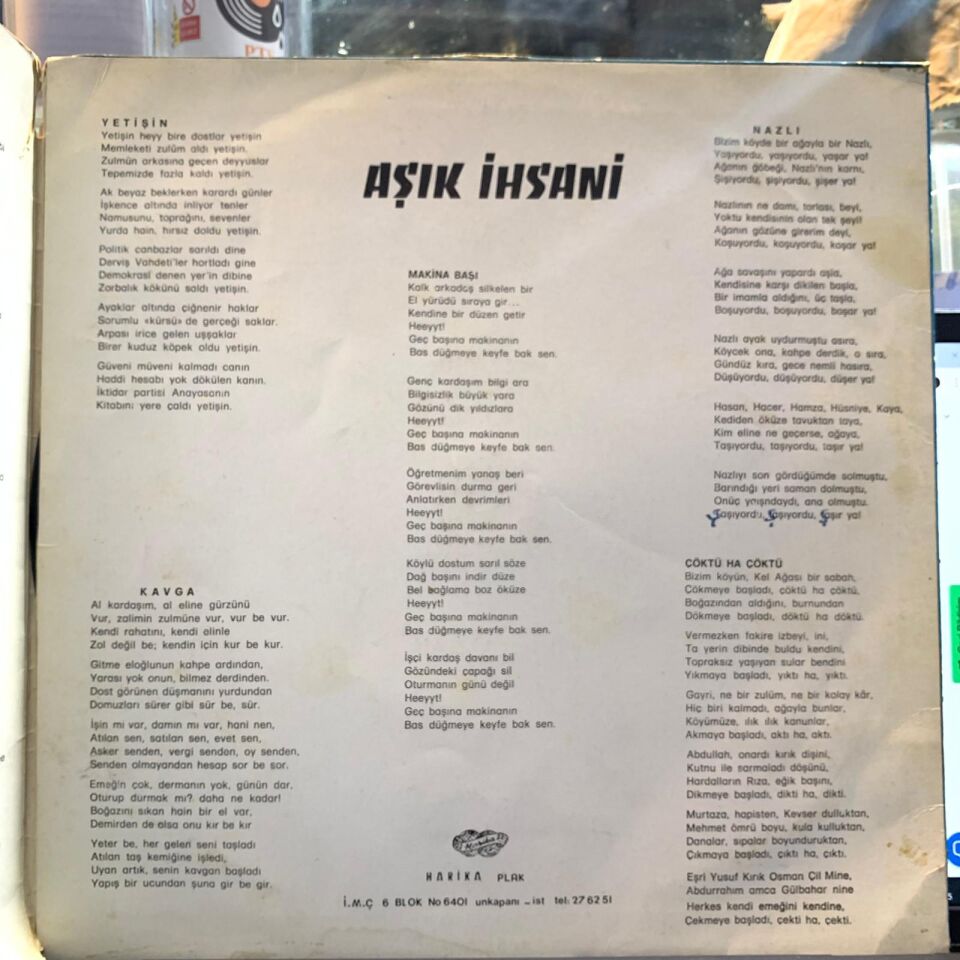 Aşık İhsani –Hadi Benim Türkiyelim