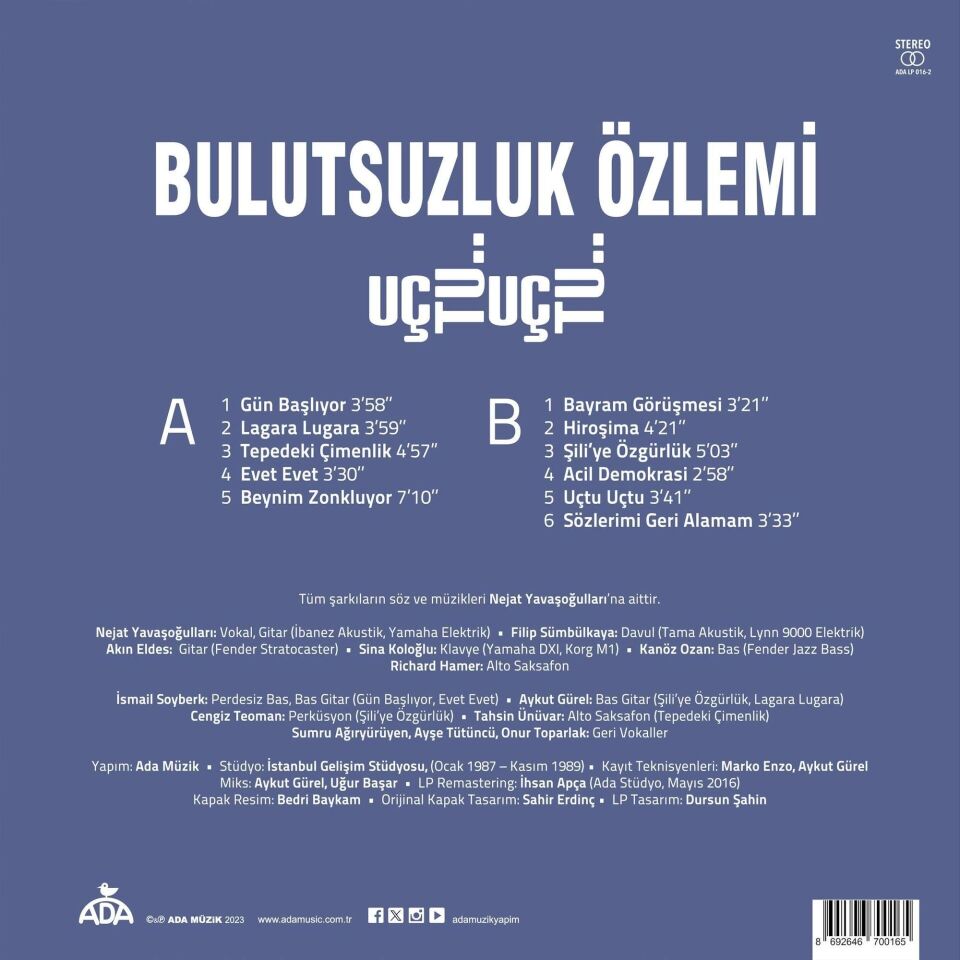 Bulutsuzluk Özlemi - Uçtu Uçtu Plak