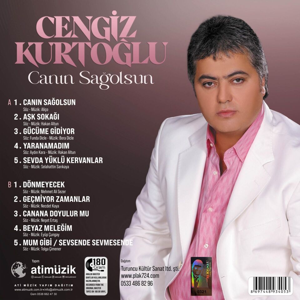 Cengiz Kurtoğlu - Canın Sağolsun Pembe Plak