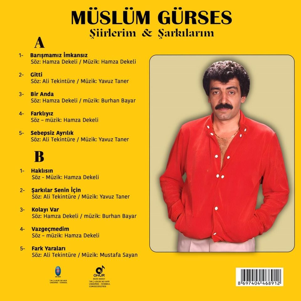 Müslüm Gürses - Şiirlerim Şarkılarım Plak