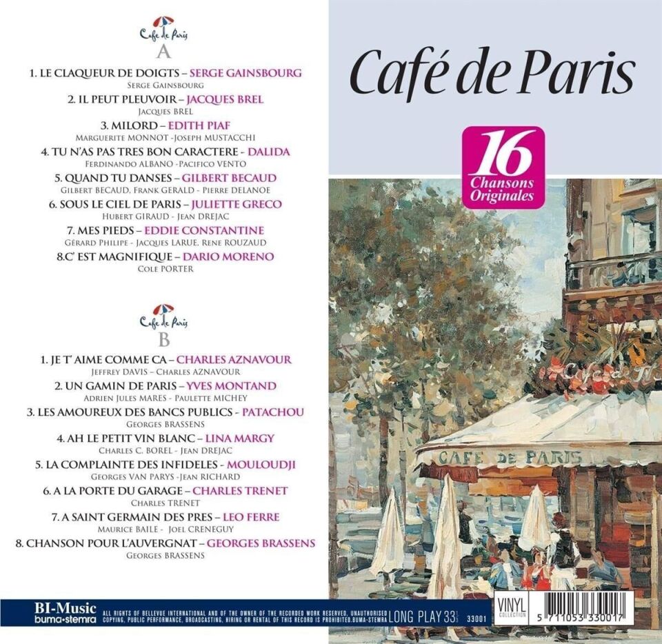 Cafe de Paris Plak