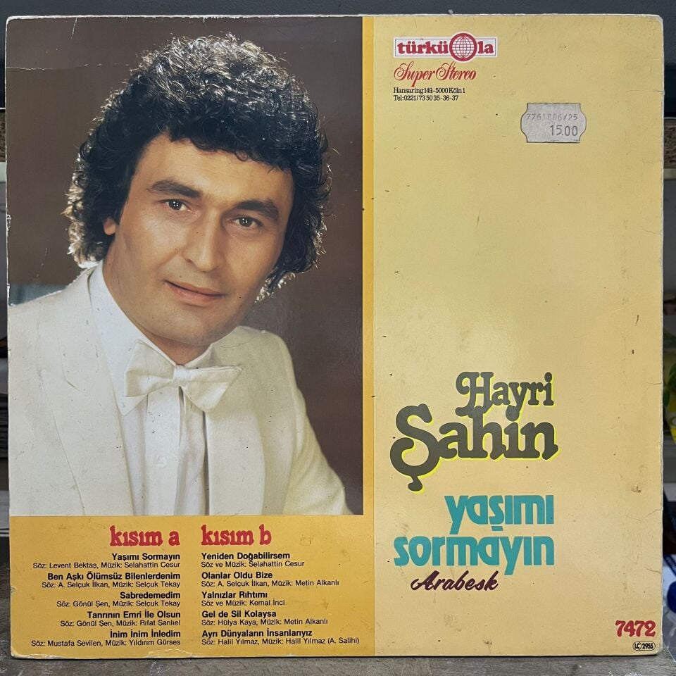 Hayri Şahin – Yaşimi Sormayin - Arabesk