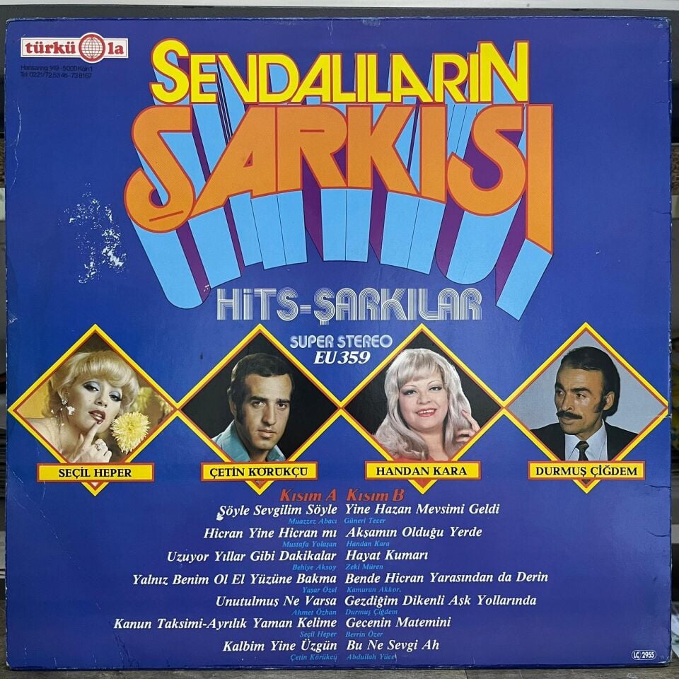 Various – Sevdalıların Şarkısı (Hits-Şarkılar)