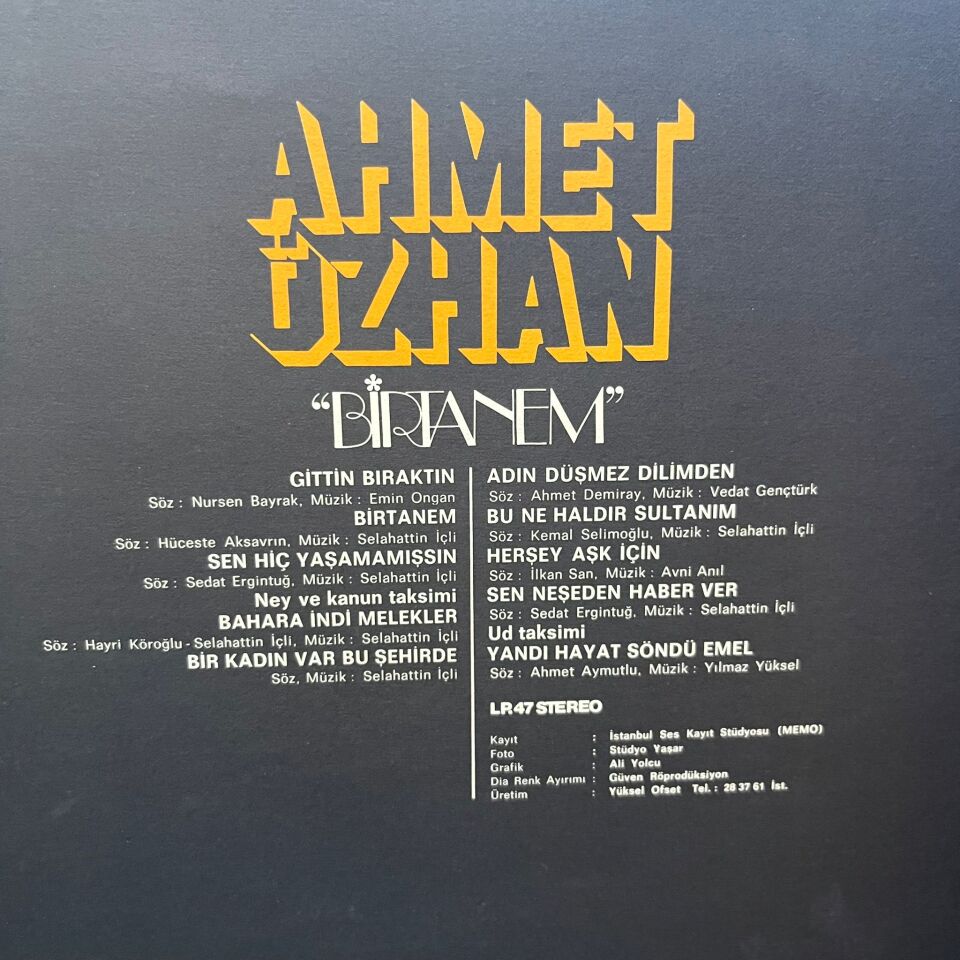 Ahmet Özhan – Bir Tanem