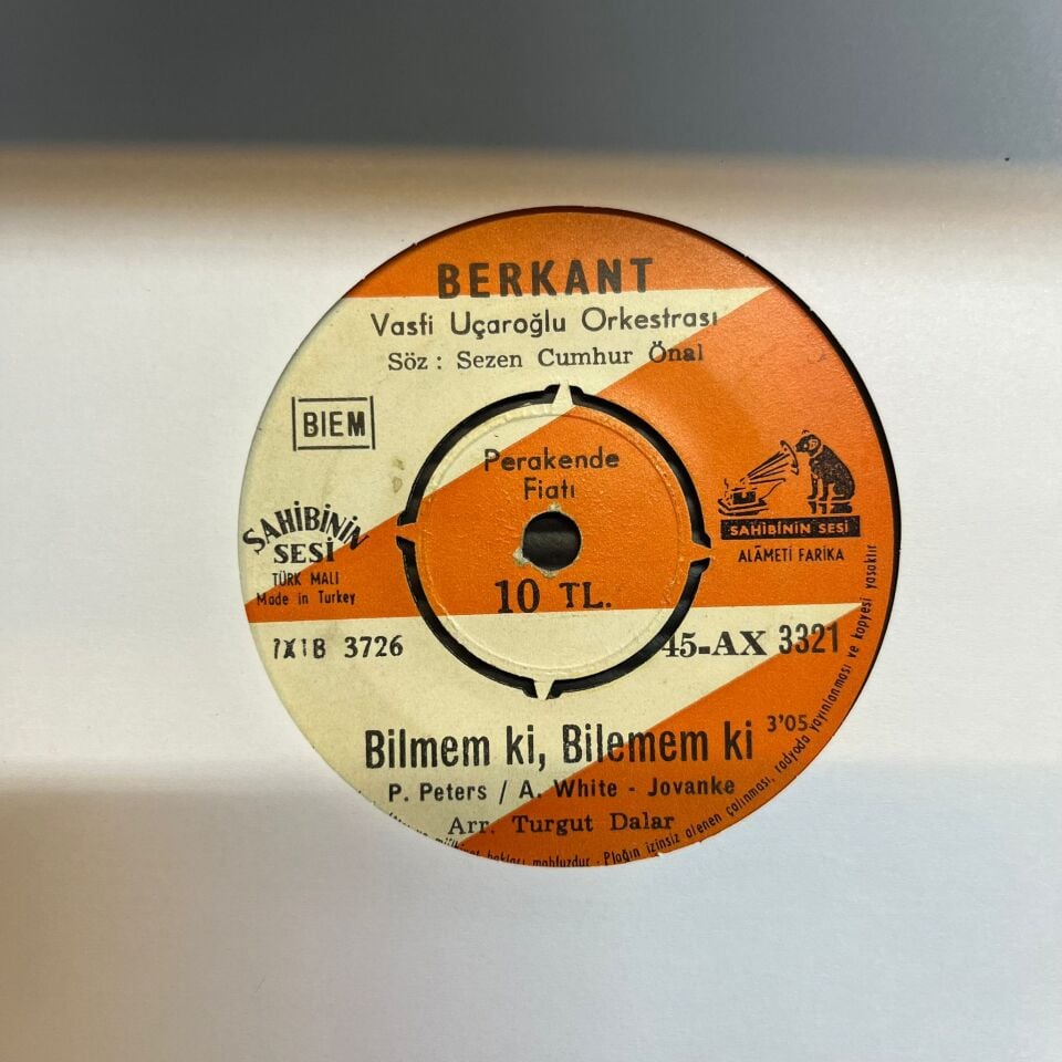 Berkant, Vasfi Uçaroğlu Orkestrası – Yıllardan Sonra Dönersin / Bilmem Ki, Bilemem Ki