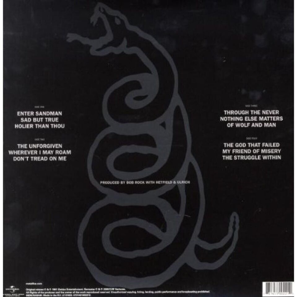 Metallica - Metallica The Black Album Double Some Blacker Marbled