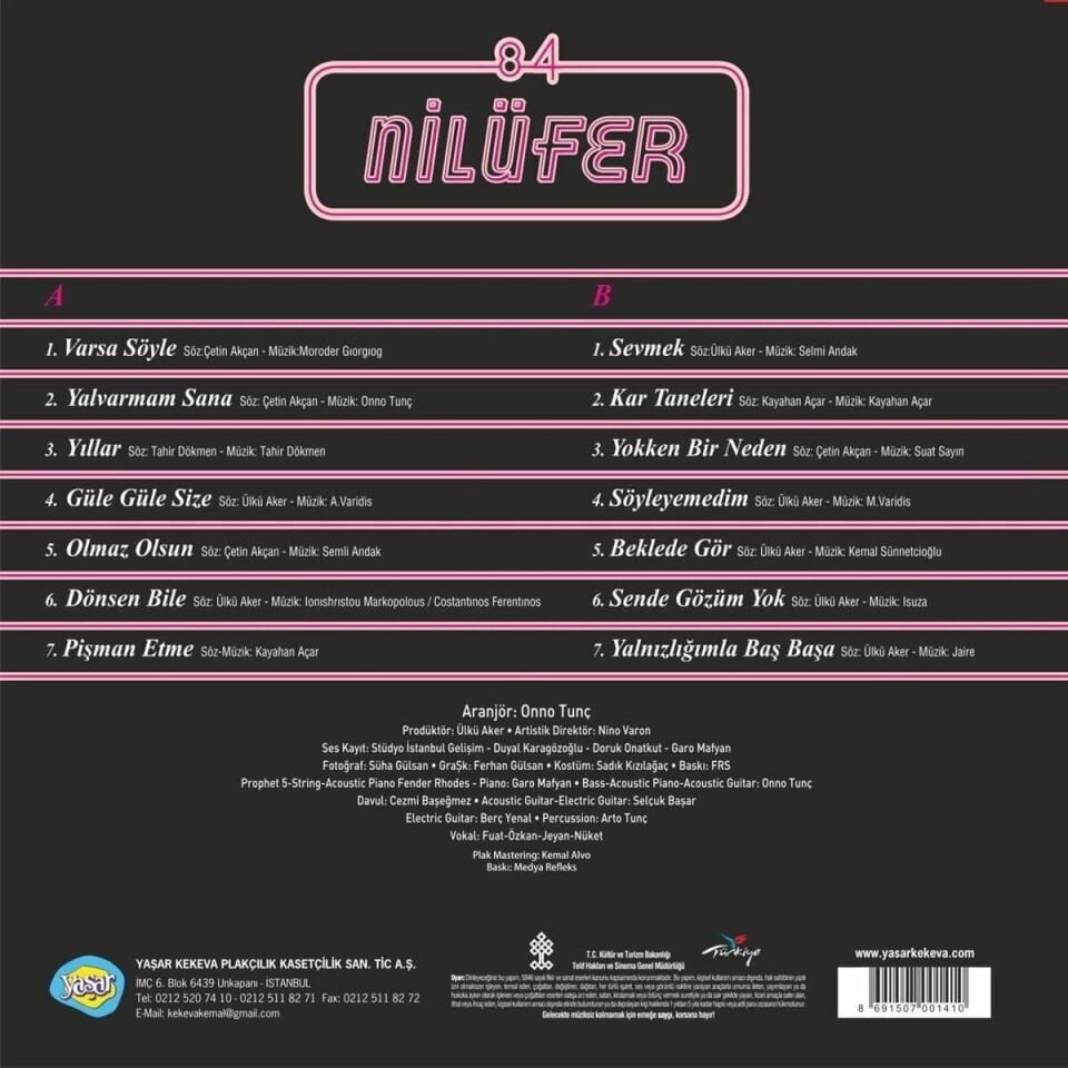 Nilüfer - 84 Renkli Plak