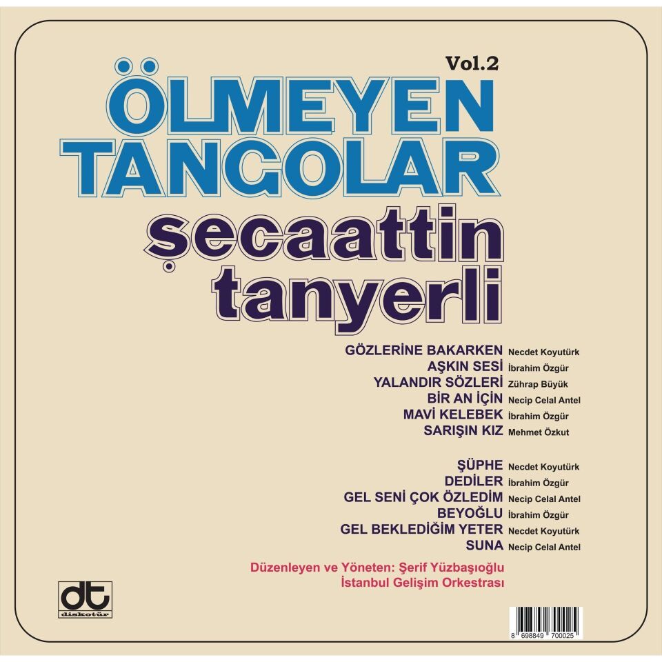 Şecaattin Tanyerli - Ölmeyen Tangolar Vol.2 Plak