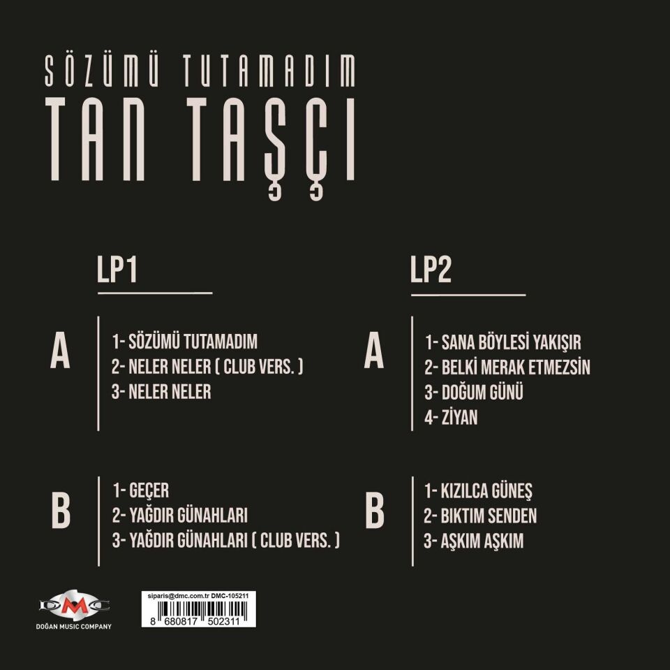 -Tan Taşçı- Sözümü Tutamadım 2'li Plak