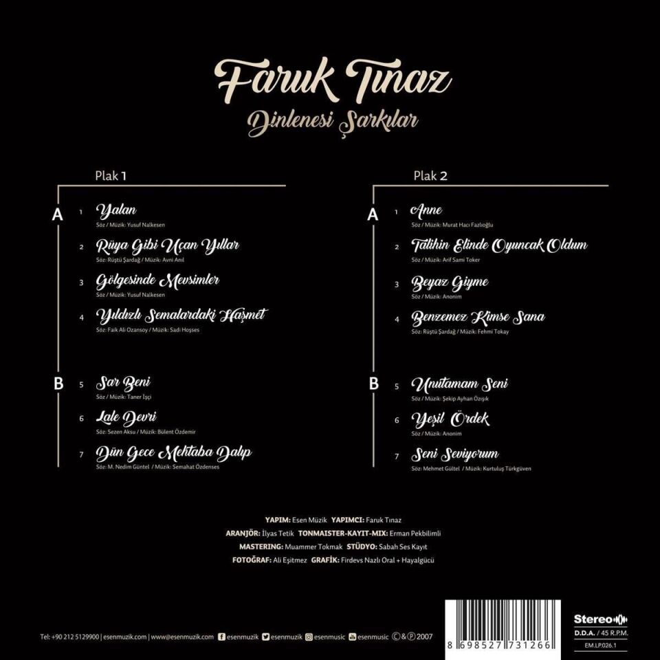 Faruk Tınaz - Dinlenesi Şarkılar 2'li Plak