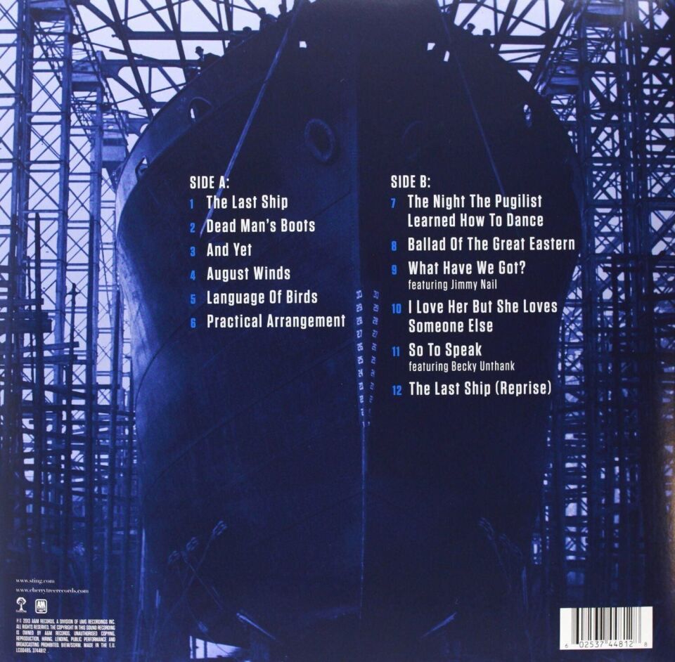 Sting - The Last Ship Plak