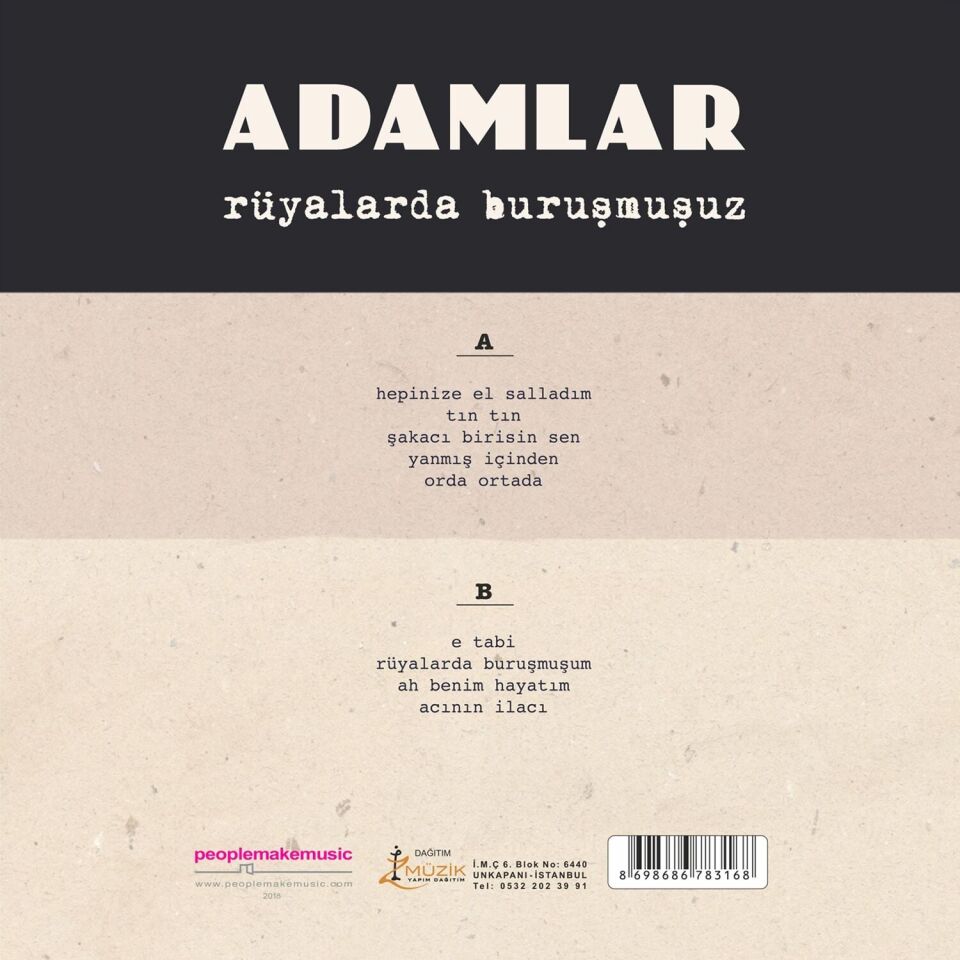 Adamlar - Rüyalarda Buruşmuşuz Plak