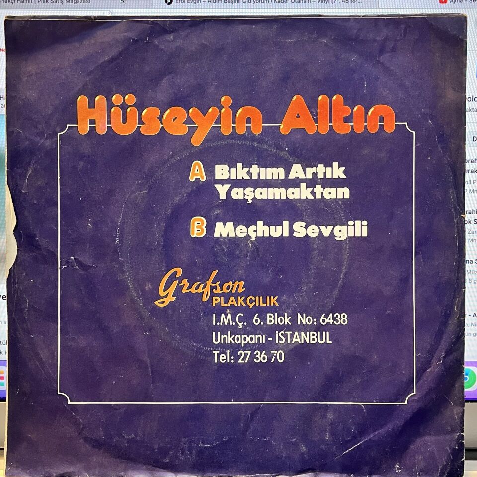 Hüseyin Altın – Bıktım Artık Yaşamaktan/Meçhul Sevgili
