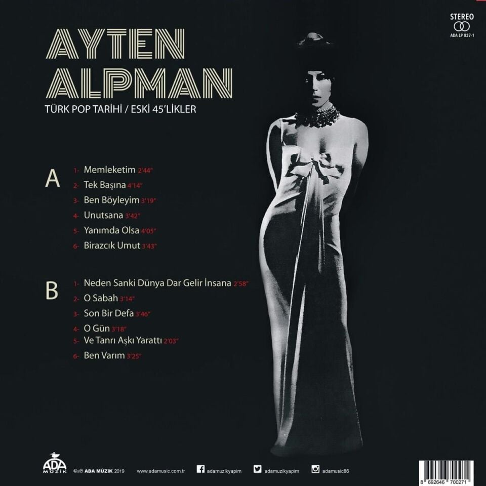 Ayten Alpman - Türk Pop Tarihi / Eski 45'likler Plak
