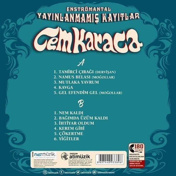 Cem Karaca - Yayınlanmamış Kayıtlar Enstrümantal  Plak