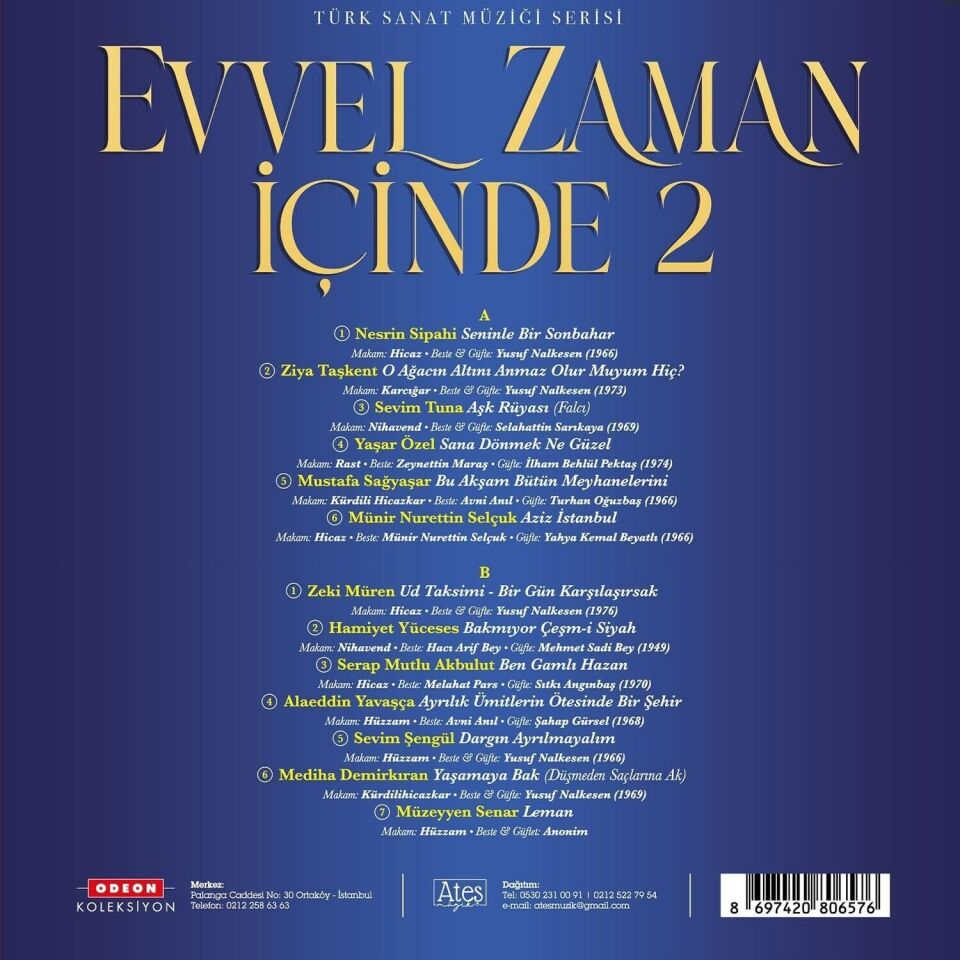Evvel Zaman İçinde 2 Türk Sanat Müziği Serisi Plak