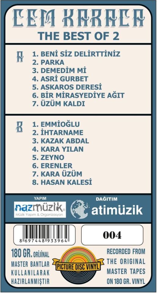 Cem Karaca - The Best Of 2 Resimli Plak