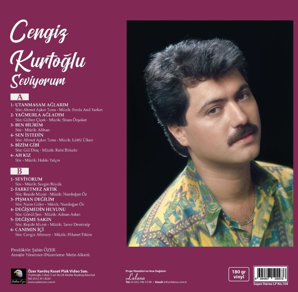 Cengiz Kurtoğlu - Seviyorum Plak