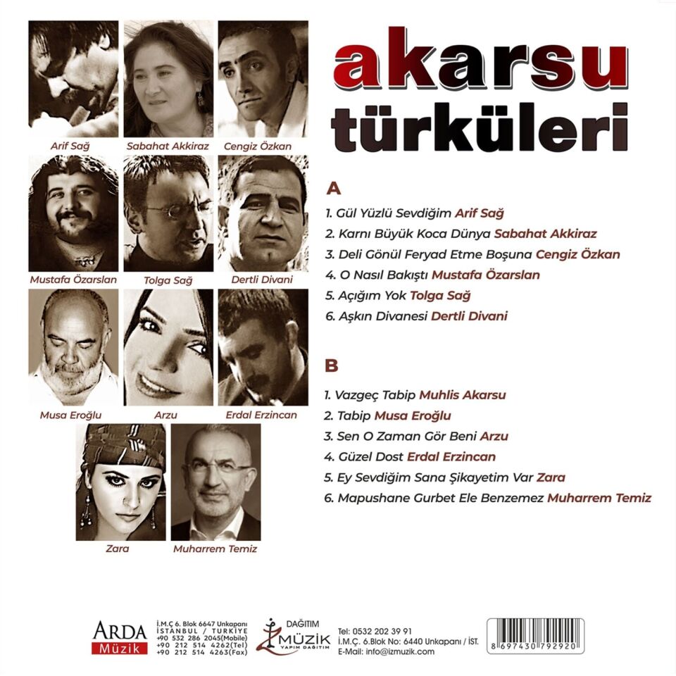 Muhlis Akarsu, Çeşitli Sanatçılar - Akarsu Türküler Plak