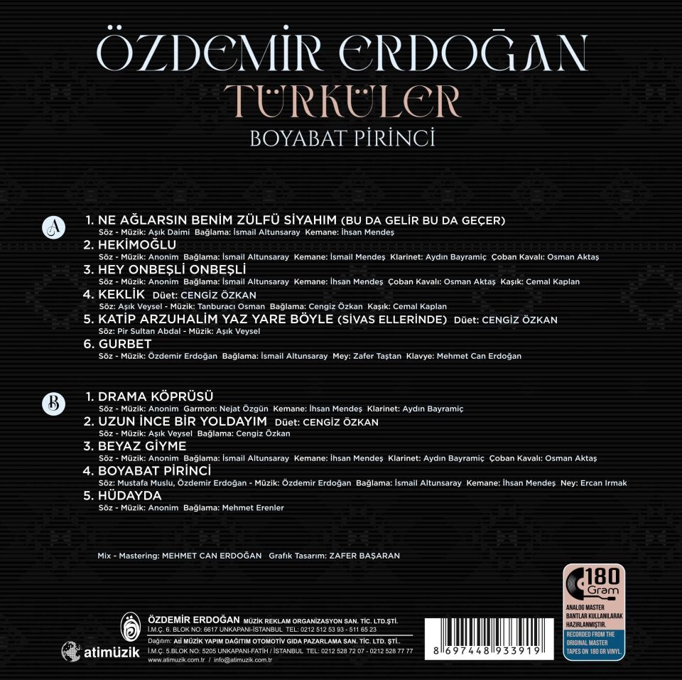 Özdemir Erdoğan - Türküler Plak