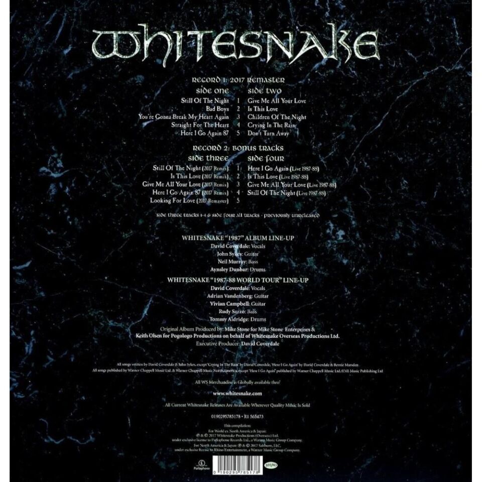 Whitesnake – 1987 2'li Yeni Baskı Plak