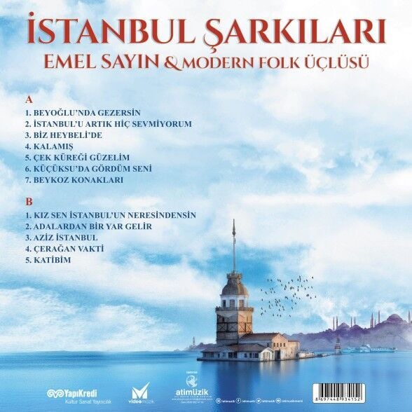 Emel Sayın ve Modern Folk Üçlüsü - İstanbul Şarkıları Renkli Plak