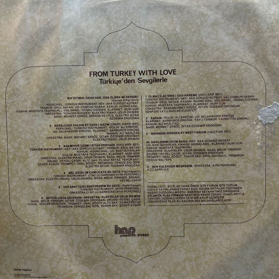 Özdemir Erdoğan – From Turkey With Love = Türkiye'Den Sevgilerle