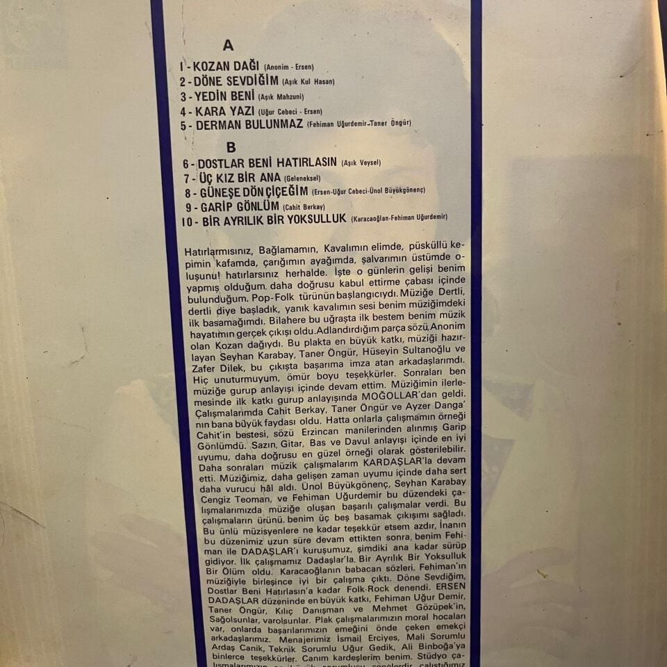 Ersen ‎– Dünden Bugüne