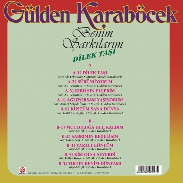 Gülden Karaböcek - Benim Şarkılarım / Dilek Taşı Plak