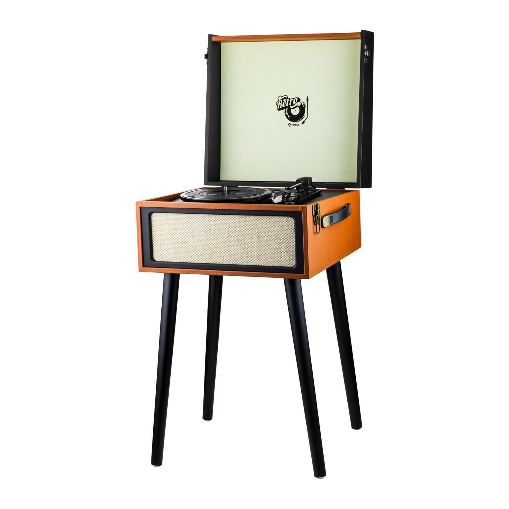 Ktools Retro K216 Ayaklı Pikap Kahve * Yedek İğne Hediyeli