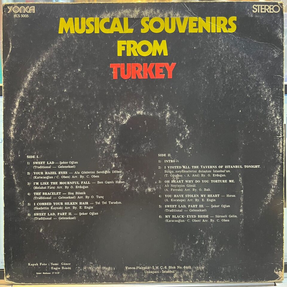 Various – Musical Souvenirs From Turkey