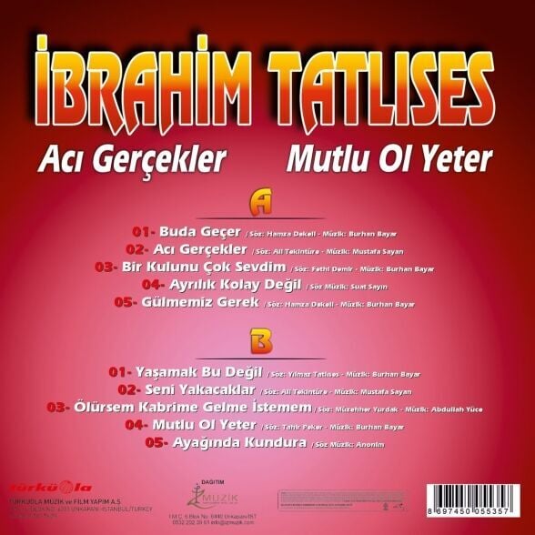İbrahim Tatlıses - Acı Gerçekler Plak
