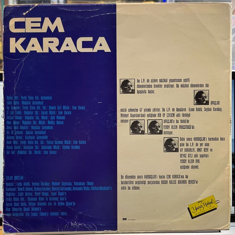 Cem Karaca, Apaşlar, Kardaşlar, Moğollar, Ferdy Klein Orkestrası* – Cem Karaca'nın Apaşlar, Kardaşlar, Moğollar Ve Ferdy Klein'a Teşekkürleriyle