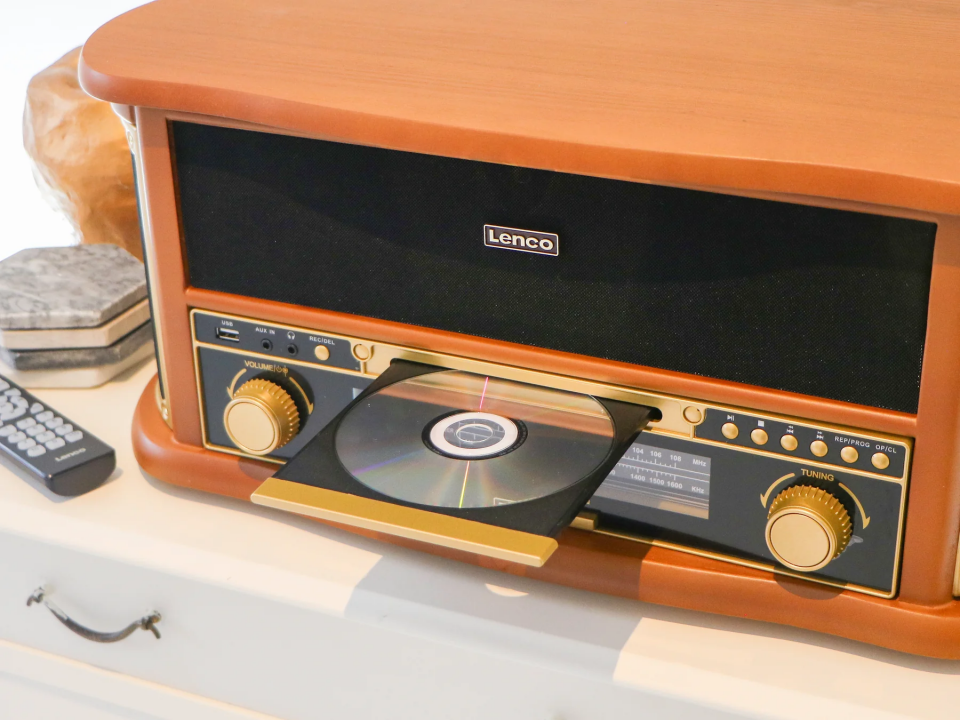 Lenco TCD-2551 Ahşap Retro Radyo Cd ve Kaset Çalar Pikap