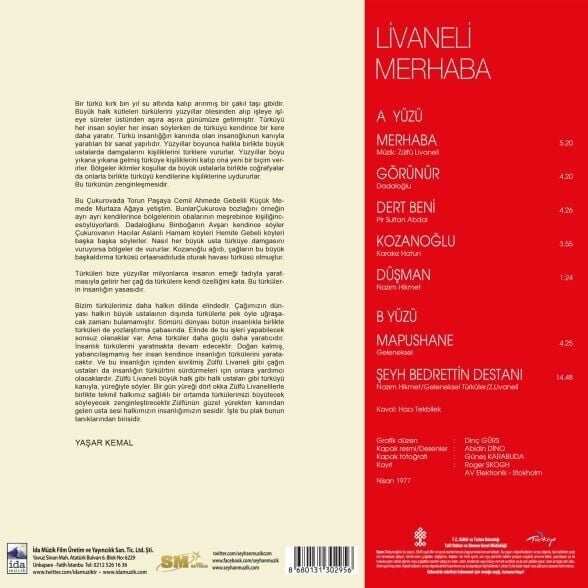 Zülfü Livaneli - Merhaba Plak