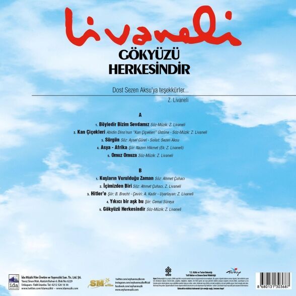 Zülfü Livaneli - Gökyüzü Herkesindir Plak