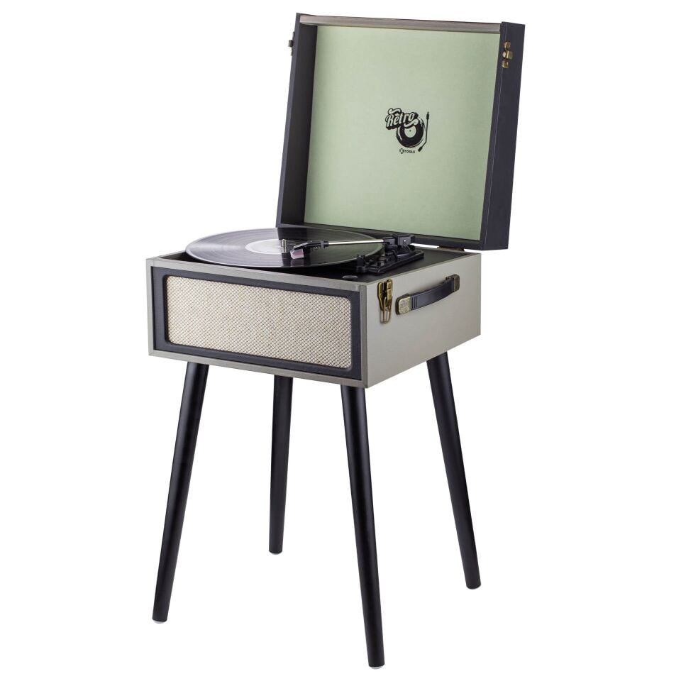 Ktools Retro K216 Ayaklı Pikap Siyah * Yedek İğne Hediyeli