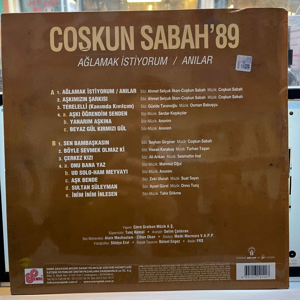 Coşkun Sabah – Ağlamak İstiyorum / Anılar