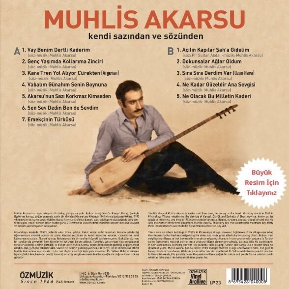 Muhlis Akarsu - Kendi Sazından ve Sözünden Plak