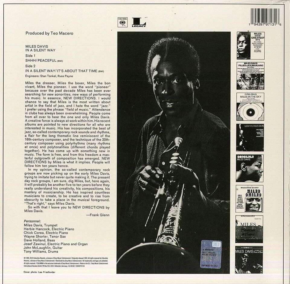 Miles Davis – In A Silent Way – White Plak